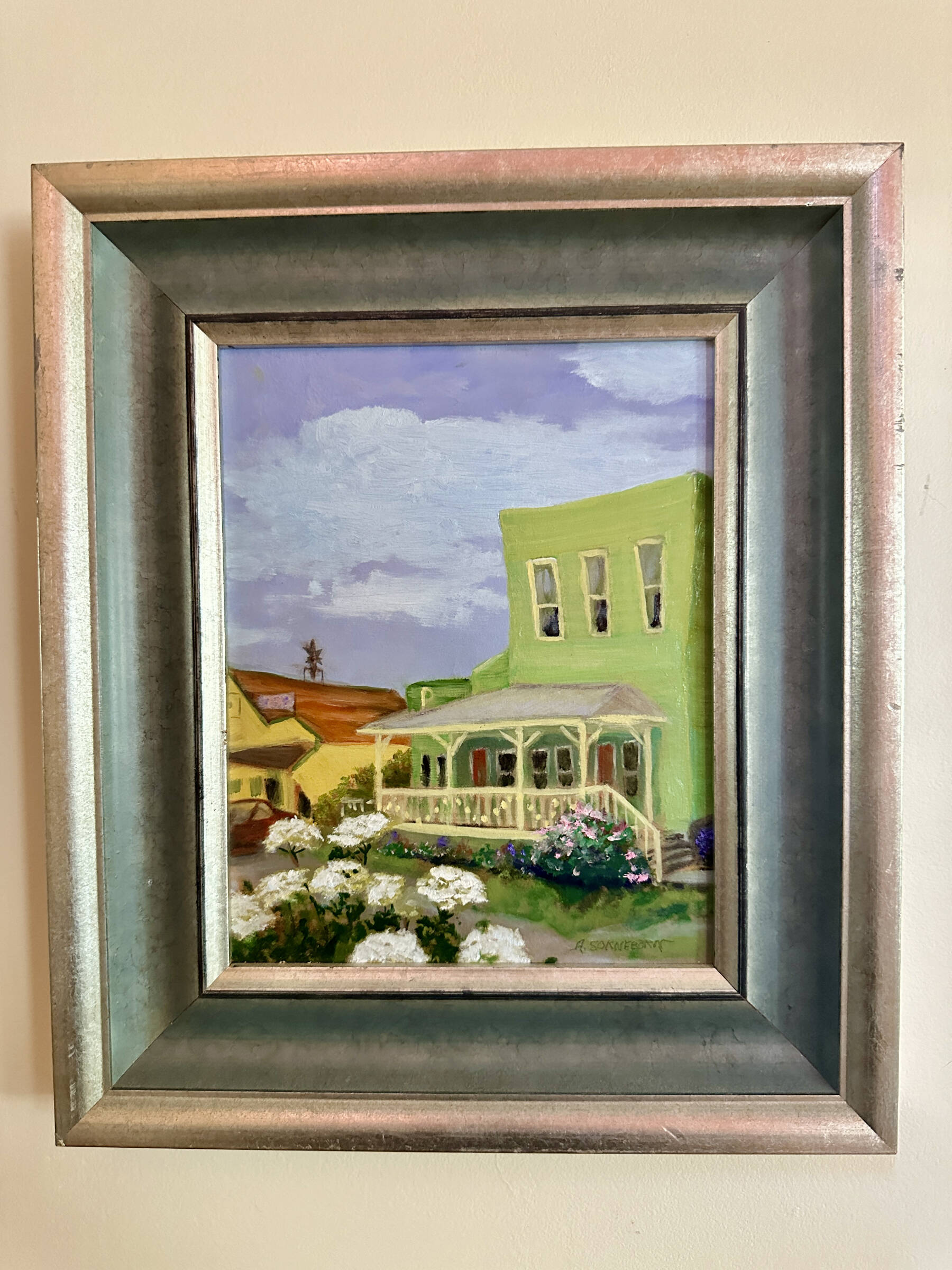“Bunnell Street Arts Center” by Alexandra Sonneborn was painted in 2012. Photo by Christina Whiting