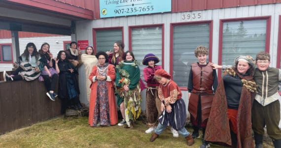 Photo provided by Sarah Brewer
WHE Shakespeare Club toured to the Homer Senior Citizen’s Center with their coach Sarah Brewer on March 27 to perform a variety of scenes and monologues from Shakespeare.