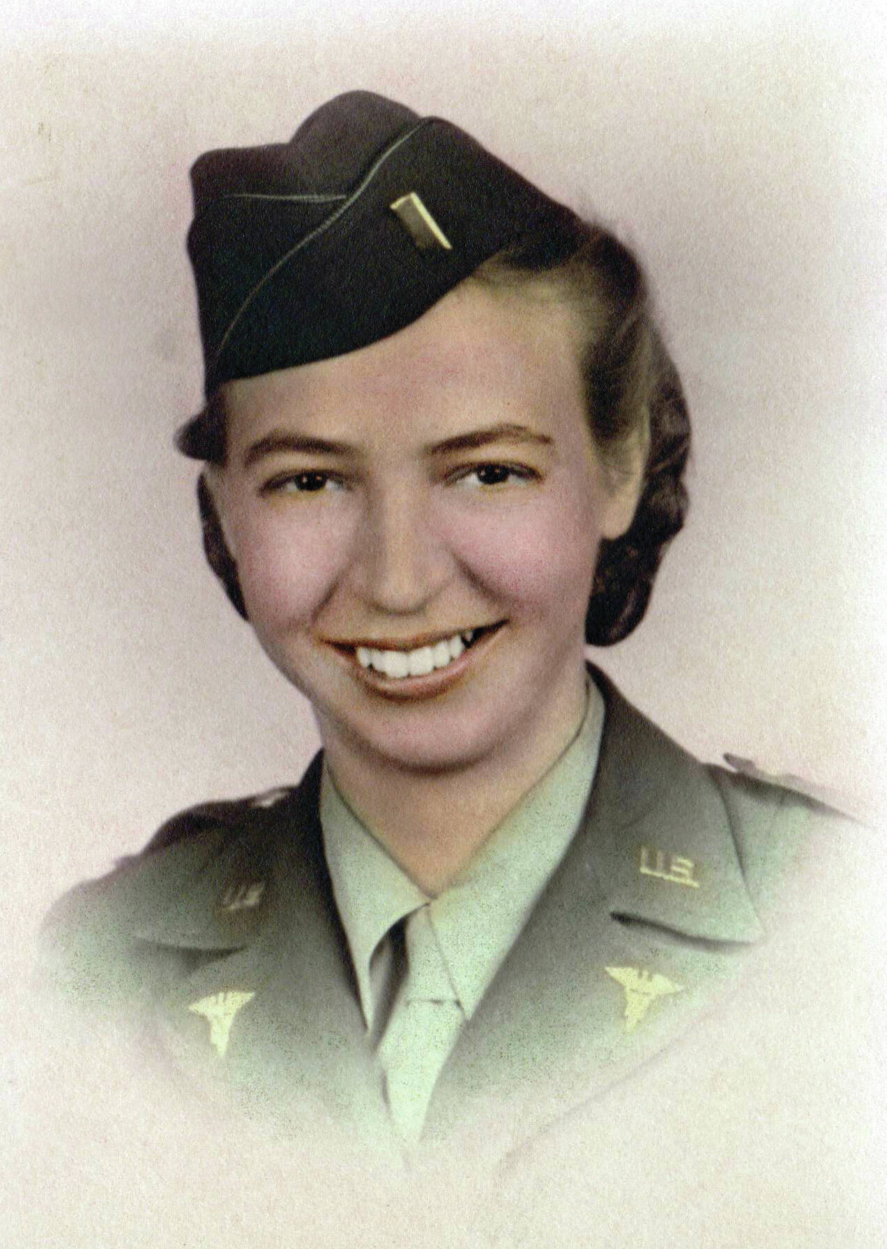 Photo courtesy of Mary Butts on familysearch.org
Like her husband Rex Hanks, Irmgard (Matz) Hanks also served in the U.S. Army Medical Corps during World War II.