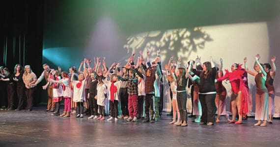 Photo by Emilie Springer/Homer News
Youth performers take their bows to complete the Jubilee! production last Friday, April 19<ins>, 2024</ins> at the Homer High School Mariner Theatre<ins> in Homer, Alaska</ins>.