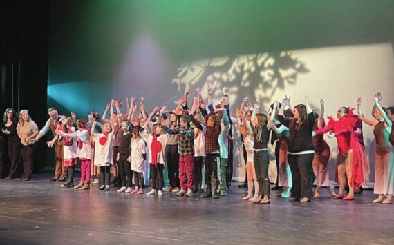 Photo by Emilie Springer/Homer News
Youth performers take their bows to complete the Jubilee! production last Friday, April 19<ins>, 2024</ins> at the Homer High School Mariner Theatre<ins> in Homer, Alaska</ins>.