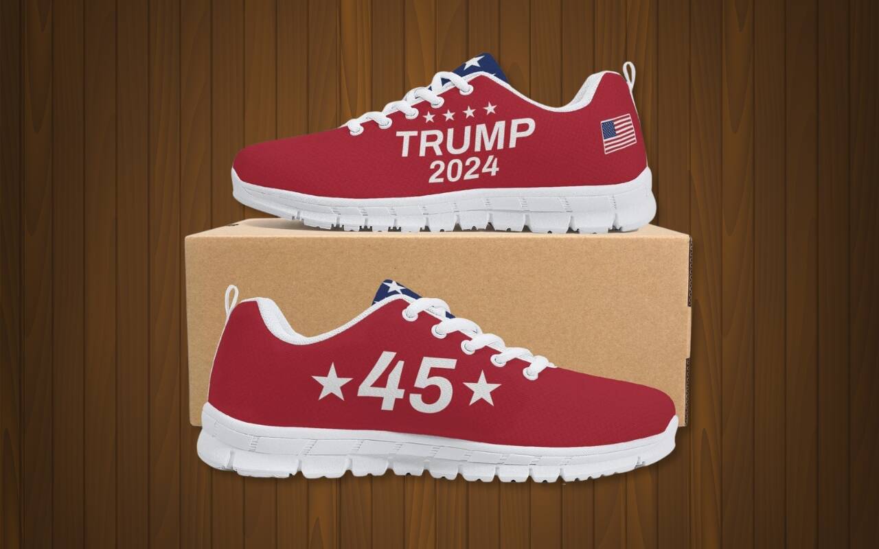 Red & White Trump Shoes Review: Buy Trump 2024 Limited Edition Sneakers ...