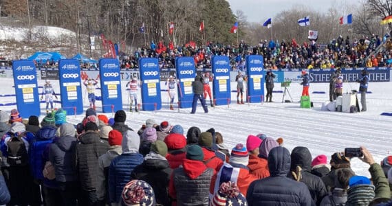 The World Cup cross-country ski races in Minneapolis on Feb. 17, 2024. (Photo by Jeff Helminiak/Peninsula Clarion)