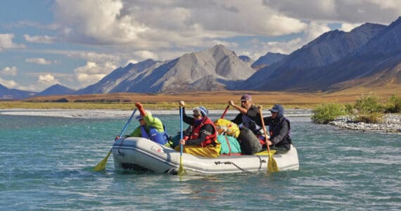 The author guides clients on the Canning River in the Arctic National Wildlife Refuge in 2016. (Photo by Rich Wilkins/courtesy Michael Engelhard.