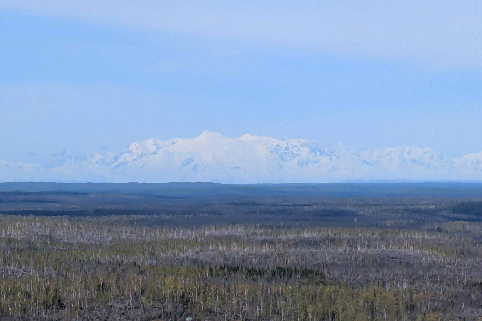 Mount Spurr is seen from the Kenai Peninsula, Alaska, on May 11, 2025. (Photo by Erin Thompson/Peninsula Clarion)