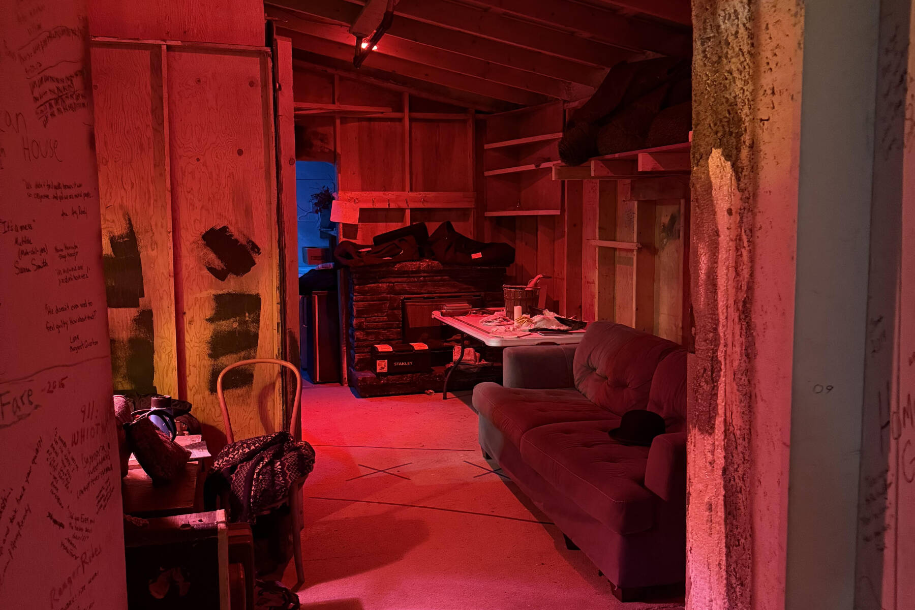 A photo from July of the backstage at Pier One Theatre. (Chloe Pleznac/Homer News)