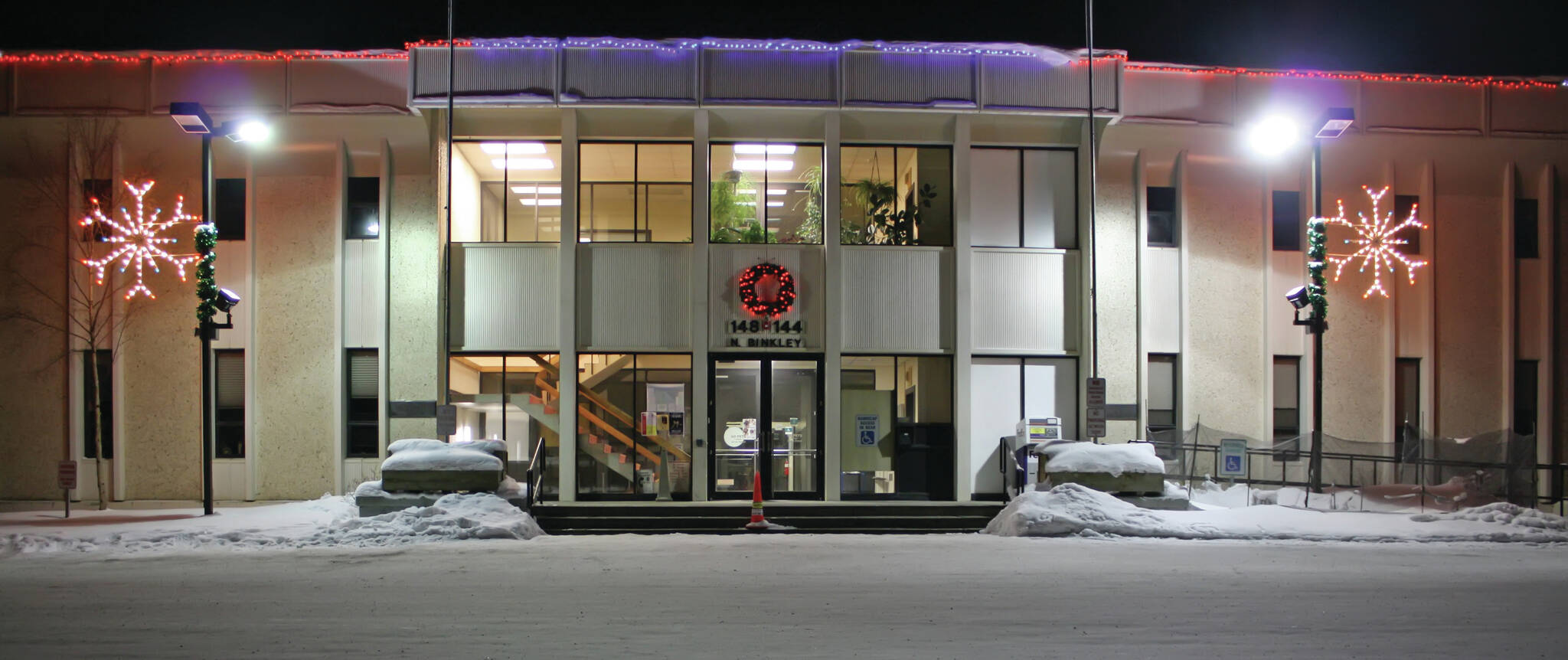 The George Navarre Borough Building, seen here in December 2011, stands on Binkley Street, but the initial decision to seat borough government in Soldotna — much less what shape that government would take — were not forgone conclusions.