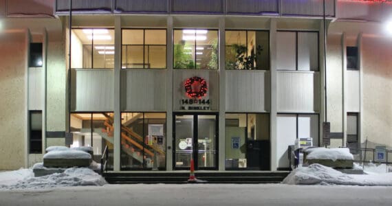 The George Navarre Borough Building, seen here in December 2011, stands on Binkley Street, but the initial decision to seat borough government in Soldotna — much less what shape that government would take — were not forgone conclusions.