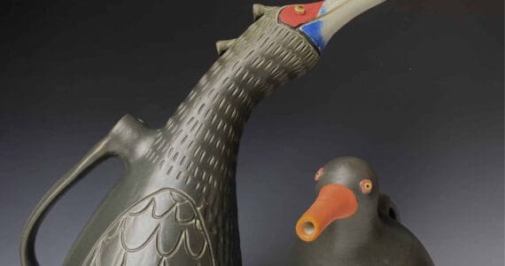 Ceramics by Jenny Nakao are on display through September 2025 at Bunnell Street Arts Center in Homer, Alaska. Photo provided by Bunnell Street Arts Center