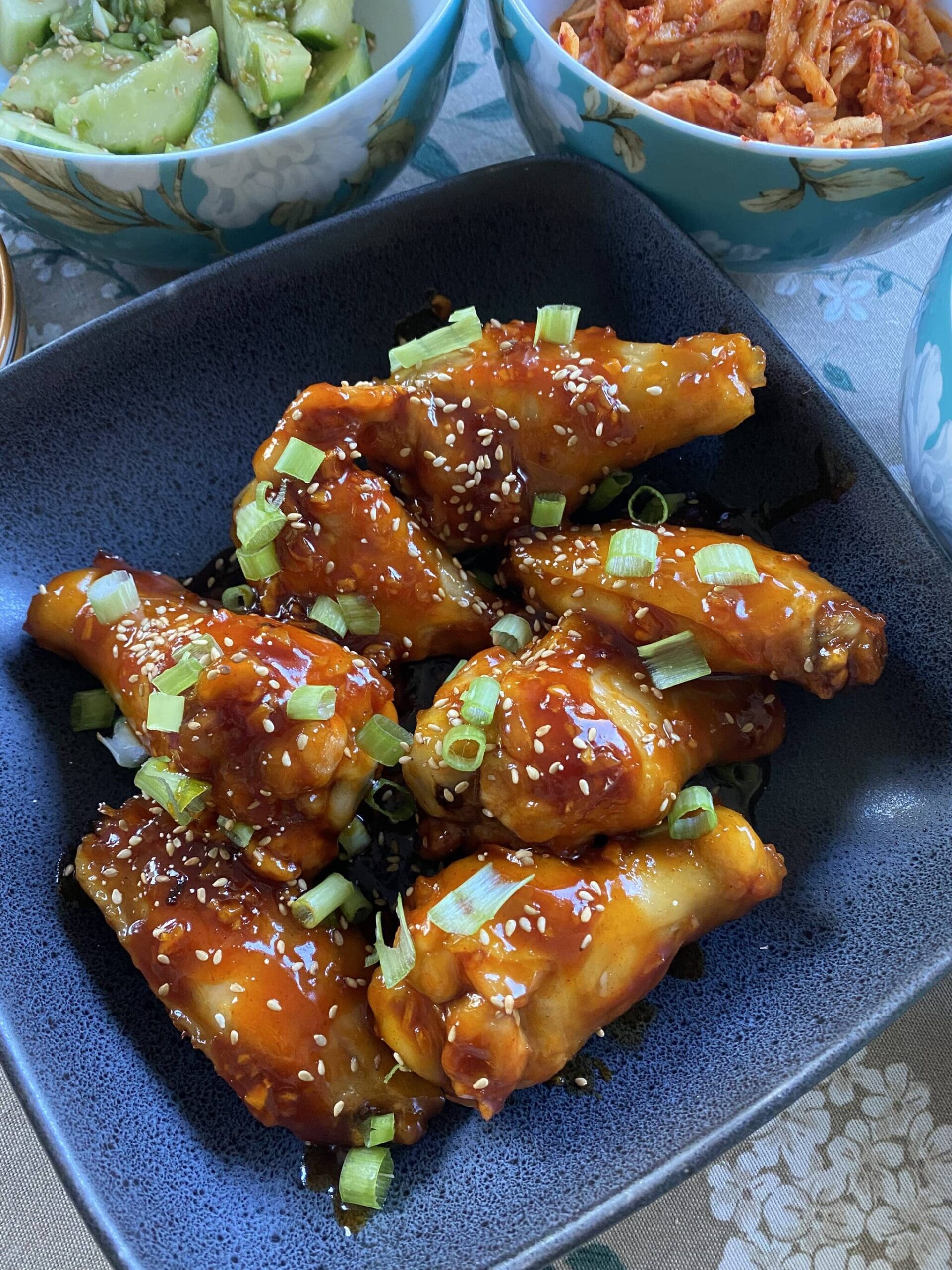 These chicken wings are sweet, mildly spicy, and fragrant with fresh ginger and garlic. (Photo by Tressa Dale/Peninsula Clarion)