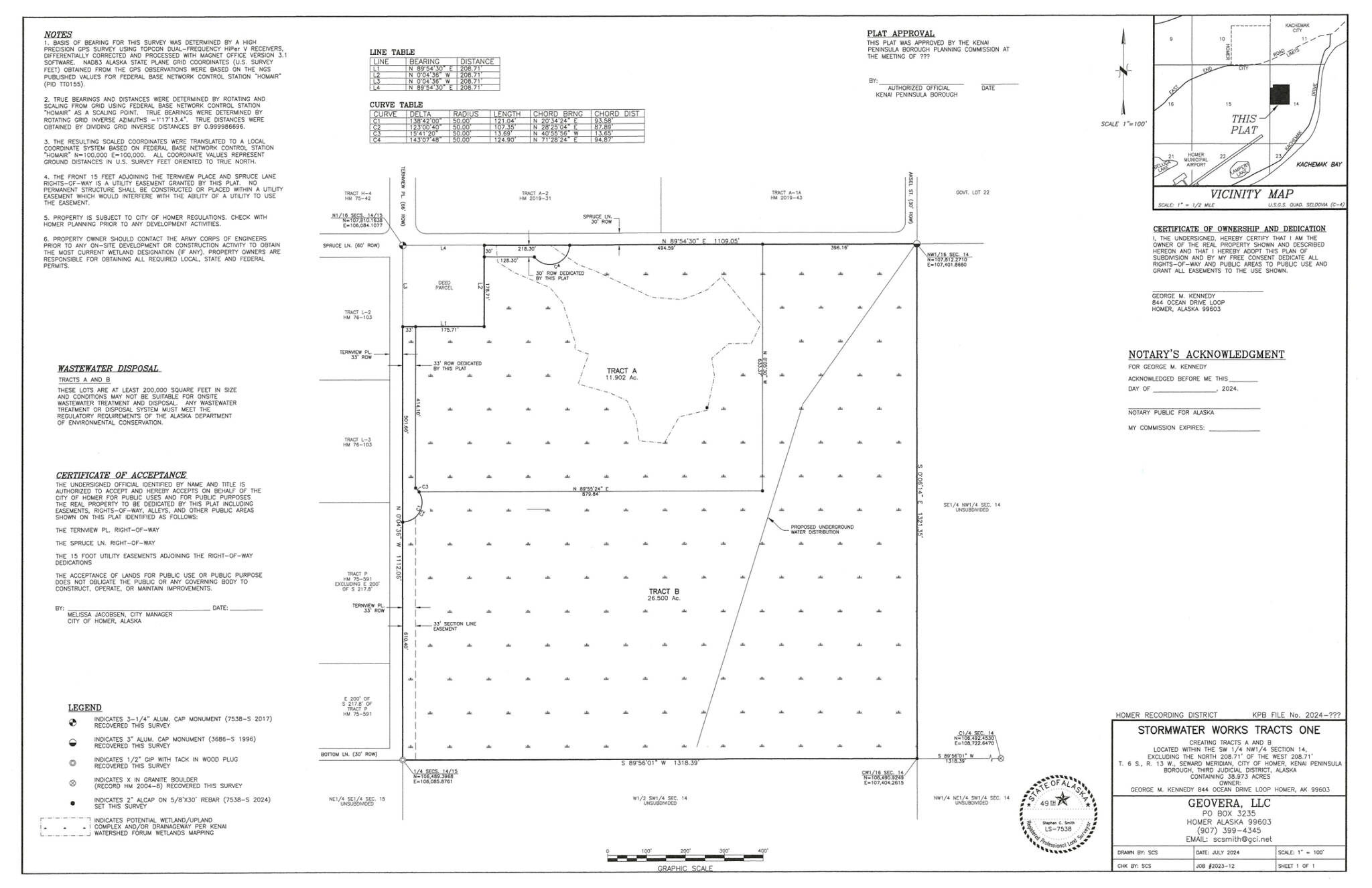 A preliminiary plat depicts approximately 26.5 acres of land the City of Homer will purchase for conservation, as approved on Monday, Sept. 8, 2025, in Homer, Alaska. Photo courtesy of the City of Homer