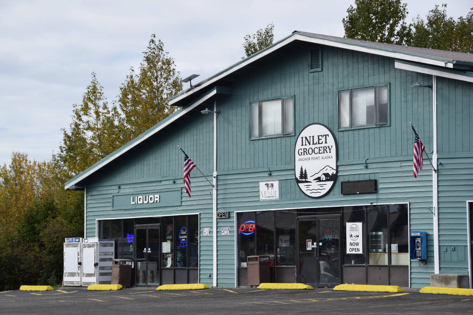 The new Inlet Grocery, which held a soft opening on Sept. 18, 2025, is photographed on Monday, Sept. 22, 2025, in Anchor Point, Alaska. (Chloe Pleznac/Homer News)
