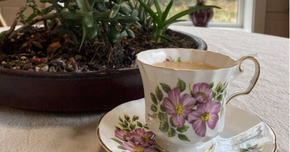 Serve your London Fog in a lovely cup and enjoy while reading the news. (Photo by Tressa Dale/Peninsula Clarion)