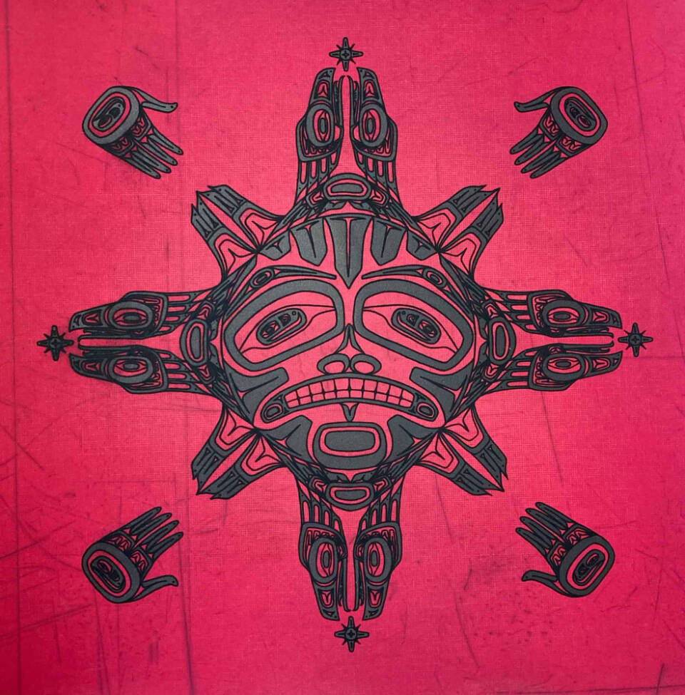 “Stars of Creation” is an intaglio and silkscreen bleedprint by Ethan Kayaani Lauesen, on display through October at Bunnell Street Arts Center. Photo provided by Bunnell Street Arts Center