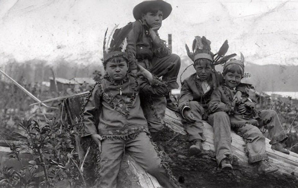 Emmett Krefting, second from right, takes a break from playing “cowboys and Indians” in Seward, circa 1908-10. Krefting would later write a memoir of his early life, including befriending King David Thurman. (Photo courtesy of the Hamaker Collection and used by permission of the Krefting Family)