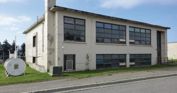 The smaller Homer Education and Recreation Center building, also called HERC 2, photographed on Friday, Aug. 18, 2023 in Homer, Alaska. (Delcenia Cosman/Homer News)