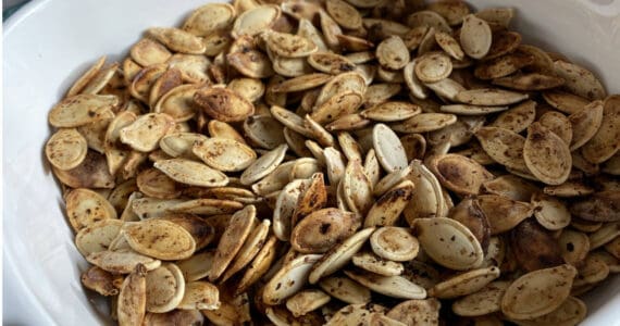 Roasted pumpkin seeds are packed with healthy fats and antioxidants and are a perfect snack for fueling growing brains and bodies. Photo by Tressa Dale/Peninsula Clarion