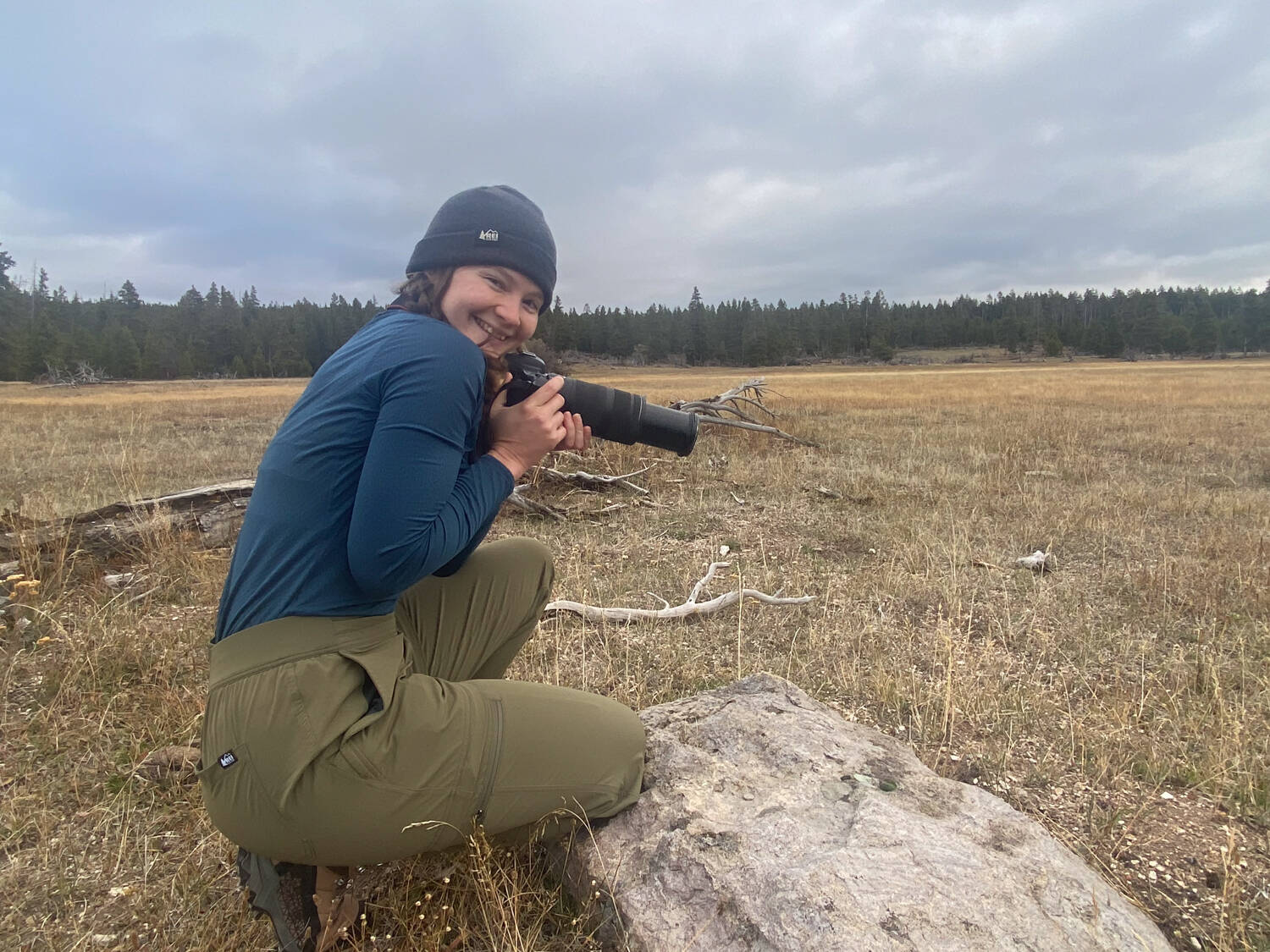 New Peninsula Clarion reporter Chloe Anderson photographs bison in Yellowstone National Park on Oct. 17, 2025. Photo provided by Chloe Anderson