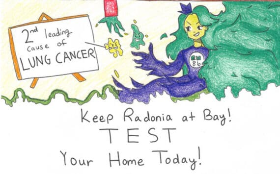 Goldenview Middle School student Luciana Liu's winning poster entry for the 2024 Alaska Radon Poster Contest. Photo provided by the Alaska Department of Natural Resources