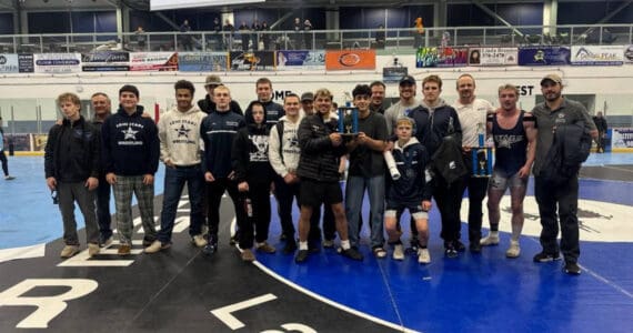 Soldotna High School wrestlers won six individual championships during the Lancer Smith Memorial wrestling tournament in Wasilla Nov. 14-15. Photo courtesy of SoHi Stars Wrestling on Facebook