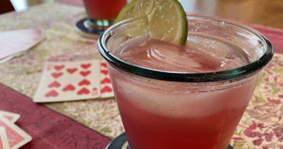 This virgin blueberry margarita made with blueberry flavored kombucha is perfect for sipping while playing cards.  Photo by Tressa Dale/Peninsula Clarion