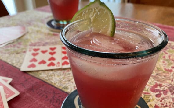 This virgin blueberry margarita made with blueberry flavored kombucha is perfect for sipping while playing cards.  Photo by Tressa Dale/Peninsula Clarion