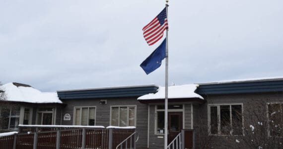 Homer City Hall is photographed on April 10, 2025, in Homer, Alaska. (Chloe Pleznac/Homer News)