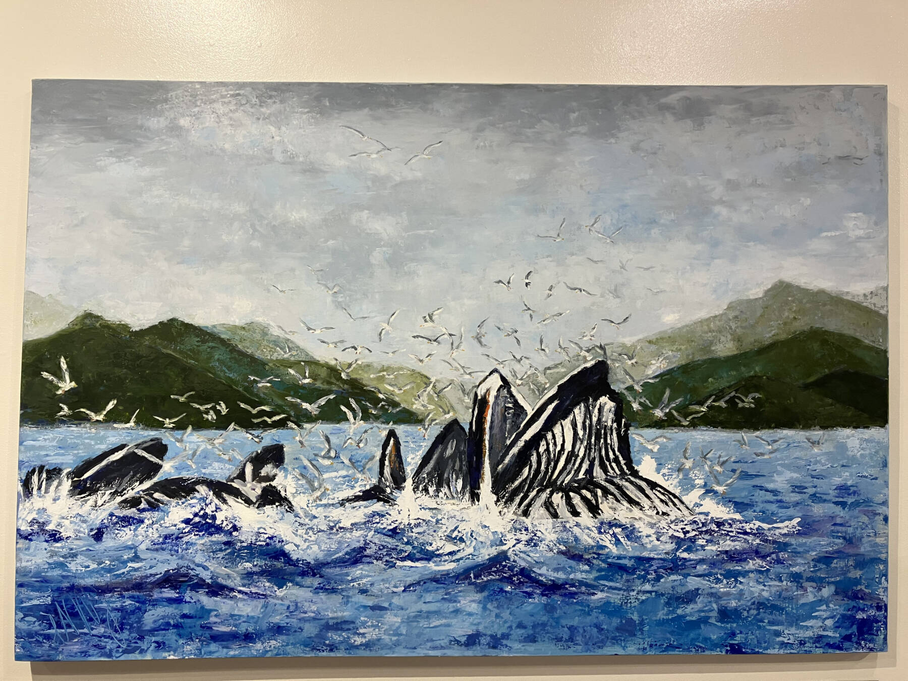 A Feast of Giants is an oil-on-linen work by Geoffrey C. Smith, currently on display at the Pratt Museum. Photo provided by the Pratt Museum