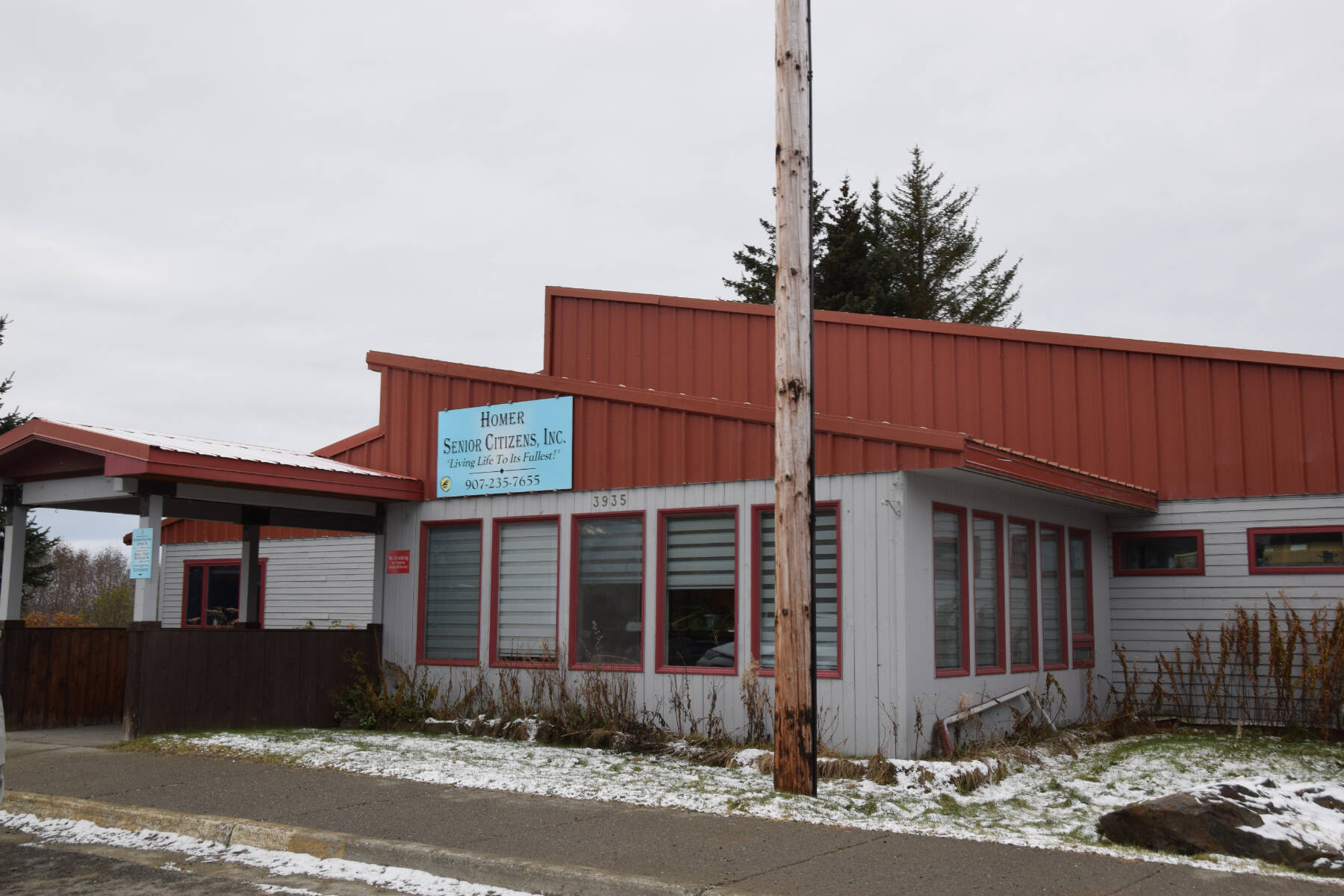 The Homer Senior Citizens, Inc., facility is photographed on Nov. 14, 2025, on Svedlund Street in Homer, Alaska. (Delcenia Cosman/Homer News)