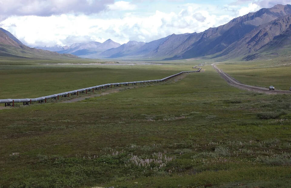 Alaska’s natural gas pipeline would largely follow the route of the existing trans-Alaska oil pipeline, pictured here, from the North Slope. Near Fairbanks, the gas line would split off toward Anchorage, while the oil pipeline continues to the Prince William Sound community of Valdez. (Photo by David Houseknecht/United States Geological Survey)