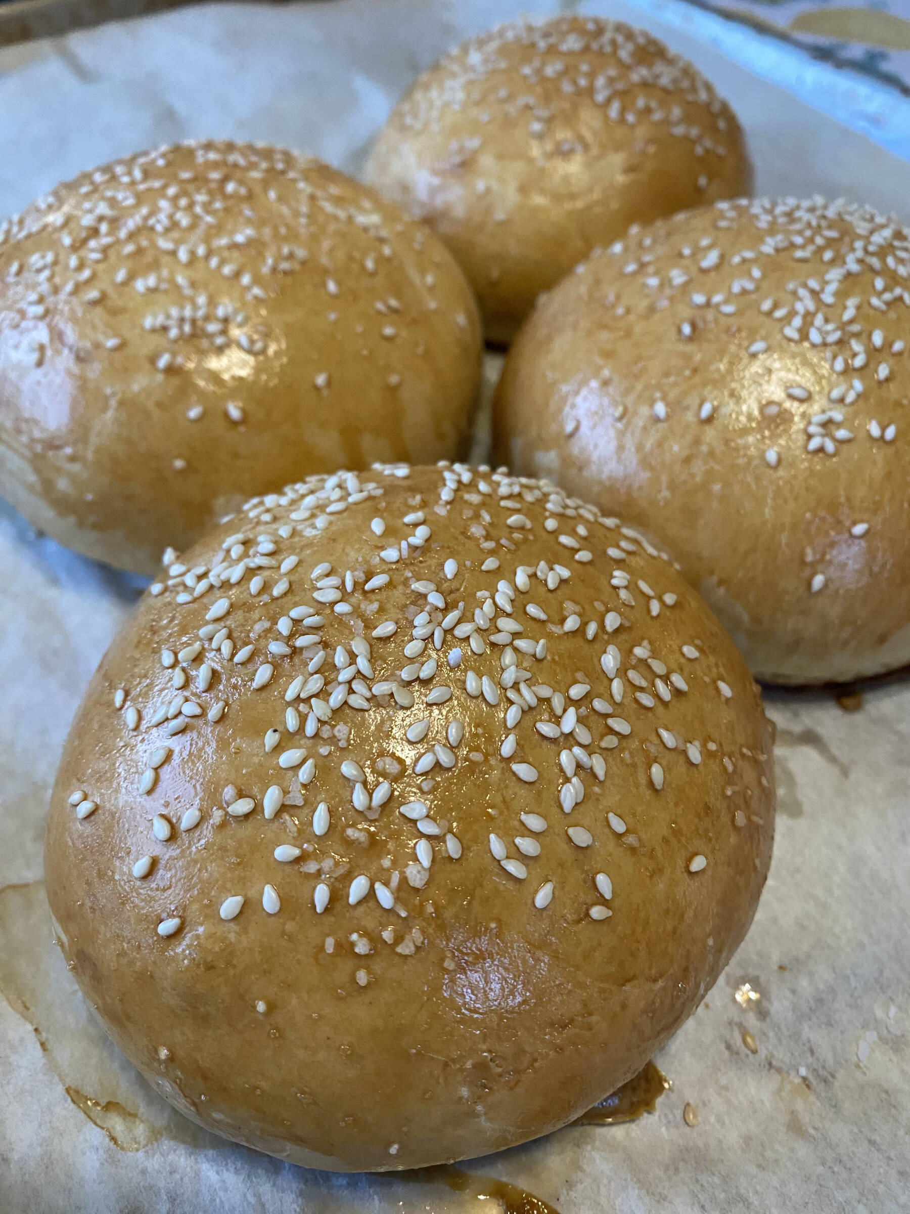 Sesame seed buns made from scratch elevate a meal. Photo by Tressa Dale/Peninsula Clarion