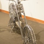 Photo by Michael Armstrong, Homer News  Don Henry&rsquo;s Tracker and four other motorcycle sculptures he created from all kinds of found objects are now on display at the Pratt Museum. Don Henry&rsquo;s Chopper.
