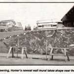 A photo from the July 25, 1991, Homer News shows the first Heath Street mural being painted.