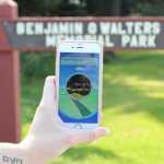 Ben Walters Memorial Park's sign is the location of a Pokestop in the newly launched game Pokemon Go. To collect items from a Pokestop, players must be within a small physical location surrounding the GPS marked Pokestop.