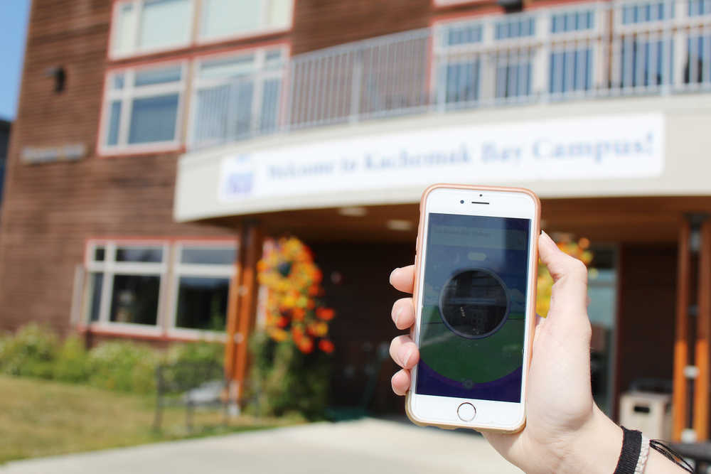 Pioneer Hall is one of two Pokestops on Kachemak Bay Campus in Homer, which is mistitled "Kachemak Bay College" in Pokemon Go.
