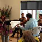The Madison String Quarter, the Kenai Peninsula Orchestra Summer Music Festival's quartet-in-residence, performs in Seldovia in August 2014.