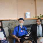 Republican Party candidates for House District 31 representative wait for a debate to start last Friday, Aug. 4, at the Homer Public Library. From left to right are Homer Mayor Beth Wythe, incumbent Rep. Paul Seaton, and Anchor Point businessman John Cox.