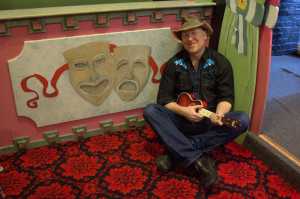 Papa Crow is pictured with his ukulele, which will be his sole accompaniment at the Homer performance.