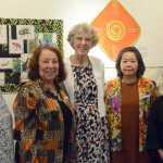 The artists in "Inspired by Books" pose at the opening last Friday at the Homer Counci on the Arts. From left to right are Connie Tarbox, Karen Fogarty, Jane Marshall, Lily Huebsch and Marilyn Kay Johnson.