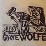 A wood-block print made by Claudio Orso-Giacone during his residency at Bunnell Street Arts Center last month. He used a printing press donated to Bunnell by the estate of the late Homer artist.