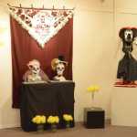Several of the pieces in the Dia de Los Muertos exhibit at the Homer Council on the Arts.