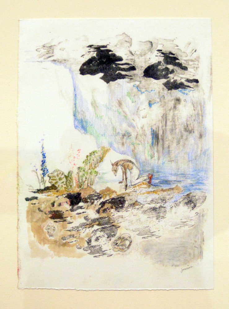 Jessie Merriam's "In the Garden" was inspired by a 1931 entry from Elizabeth Smith's diary: "Spaded garden - nasty day - found skull."