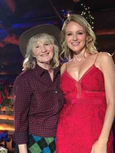 Mossy Kilcher, left, poses with her niece, Jewel Kilcher, right, at the taping Dec. 11 and 13 in Nashville of "Holiday Homecoming with Jewel." The show airs at 9 a.m. Christmas Day locally on KTVA CBS Channel 11 and at 1 p.m. Eastern Standard Time on other CBS TV stations.