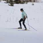 Tara Schmidt skis at the Ski Your Age event on Monday, Dec. 26, making her way across a trail at Lookout Mountain.