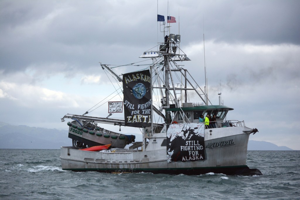 Protest targets military exercise