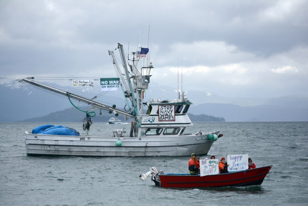 Protest targets military exercise