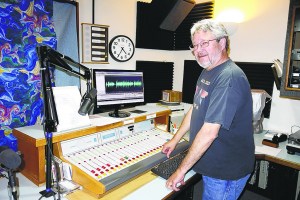 KBBI’s General Manager Dave Anderson displays the public radio station’s master control boards, which are out of date and in dire need of replacement. The station is hoping to raise $12,000 by the end of June to buy new equipment.