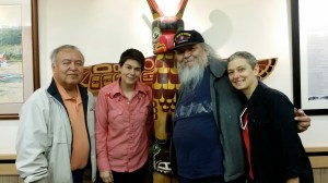 Ozzie Sheakley, editor Erin Greenwell, Donald See and director Samantha Farinella.-Photo provided