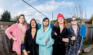 Members of Animal Eyes pose for a publicity photo. From left to right are Tyler Langham, Tyler Figley, Haven Multz-Mathews, Sam Tenhoff and Colin McArthur.-Photo by Todd Walberg