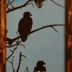 Tomich’s “Eagle Tree” is one of her door paintings.